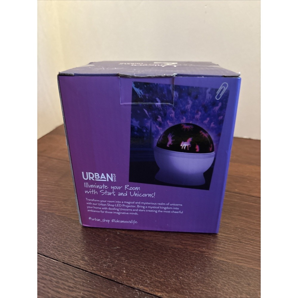 Urban Shop UNICORN LED PROJECTOR, Color Effects, Rotating, Timer, New In Box - Picture 3 of 6